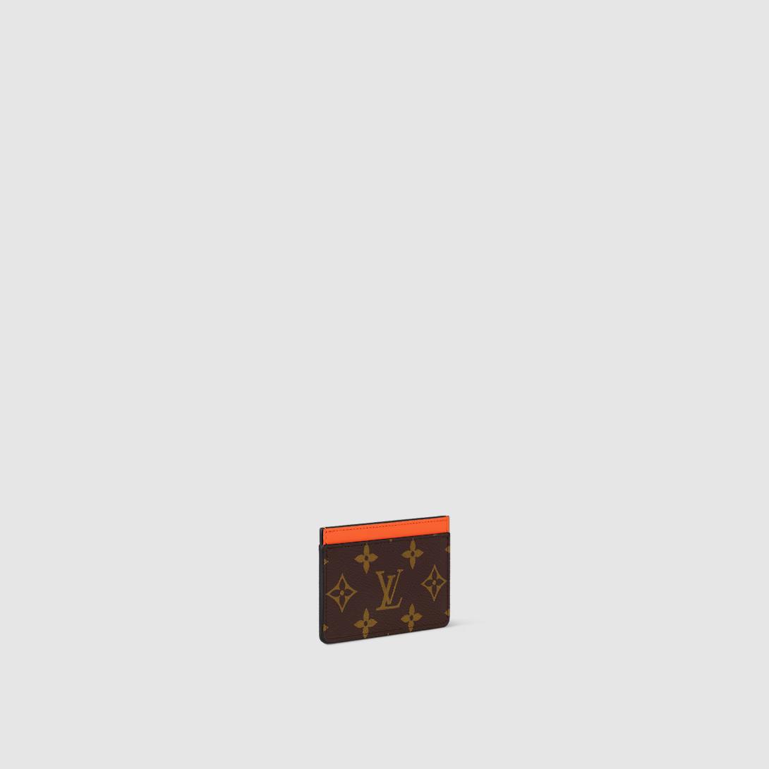 Ví Louis Vuitton Porte Cartes Simple Pm Monogram Macassar Nữ Cam